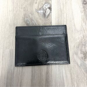 Levenger Black Leather Slim Card Wallet